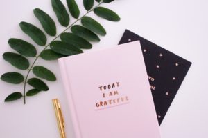 A pink journal to use to record Habits To Add After Divorce