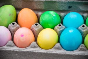 Celebrate Easter with Kids After Divorce in new ways, much like the assorted colors in these dyed Easter eggs