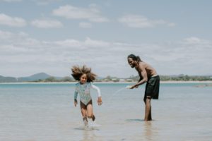 kids going on vacation with ex can be as fun and carefree as this beach scene with our six tips