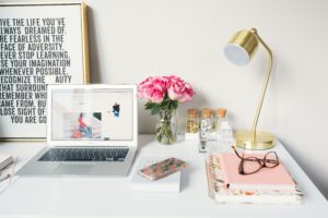 A desktop with creative prompts to help create 2023 vision board for single moms - the topic of today's post!