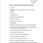 Printable Divorce Checklist for Necessary Documents