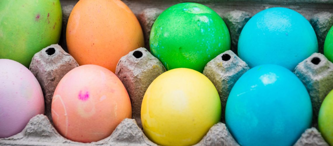 Celebrate Easter with Kids After Divorce in new ways, much like the assorted colors in these dyed Easter eggs